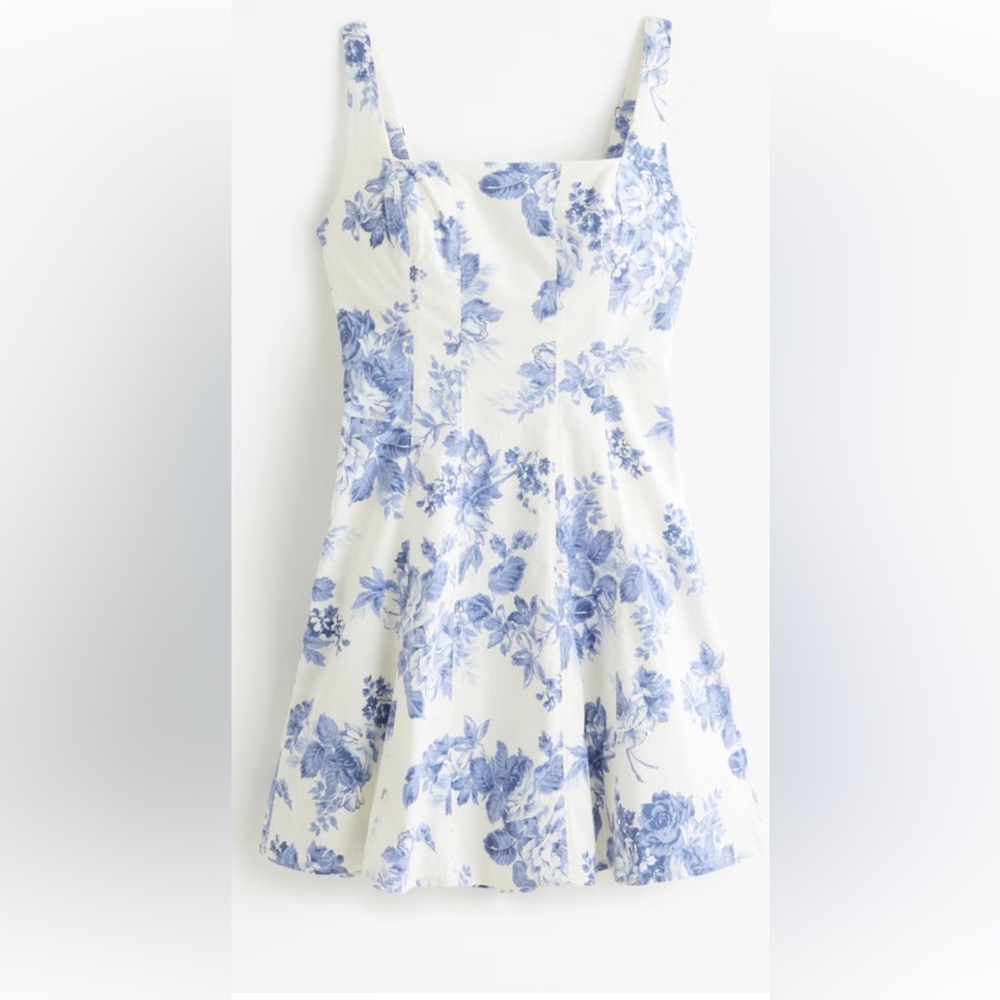 Abercrombie and Fitch Stretch Cotton A-Line Mini Dress (Size LT) - Picture 2 of 14